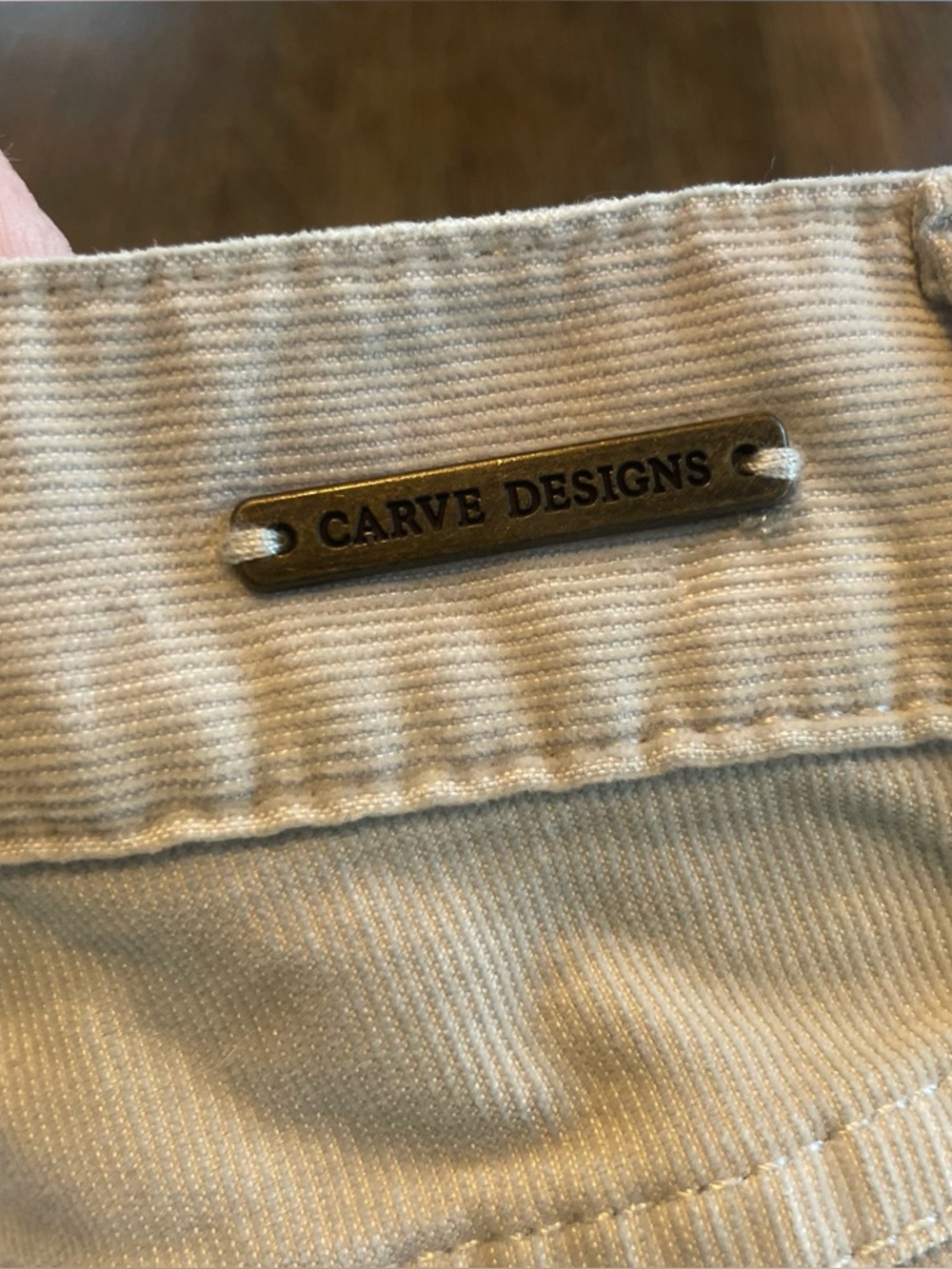 Carve Designs Tan Corduroy Shorts Frayed Hem - Size 2 - Picture 3 of 6